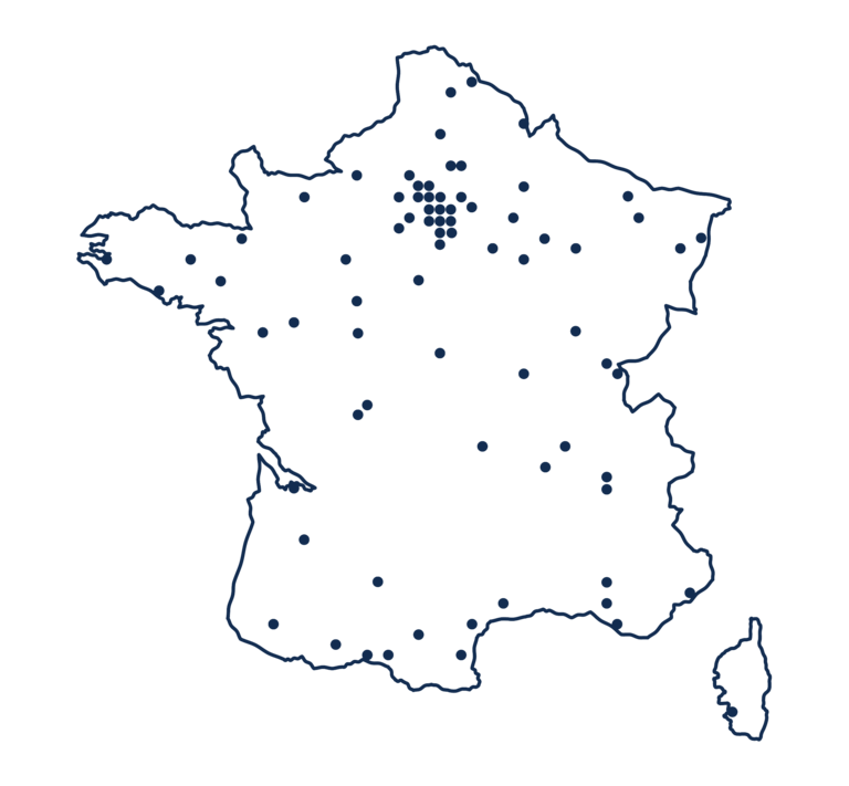 carte de France point de ventes OuvertureS