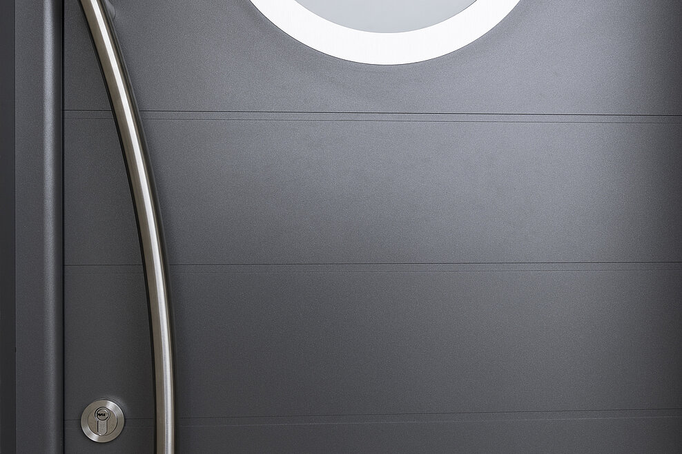 Porte d'entrée Aluminium Contemporaine ligne Hublot