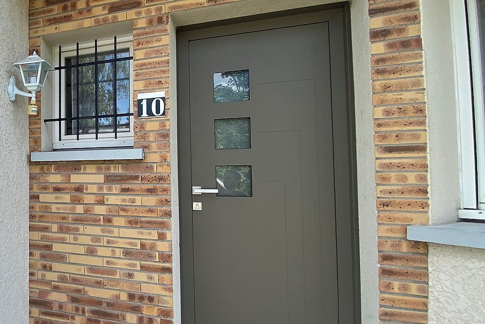 Porte d'entrée PVC Contemporaine ligne Carré