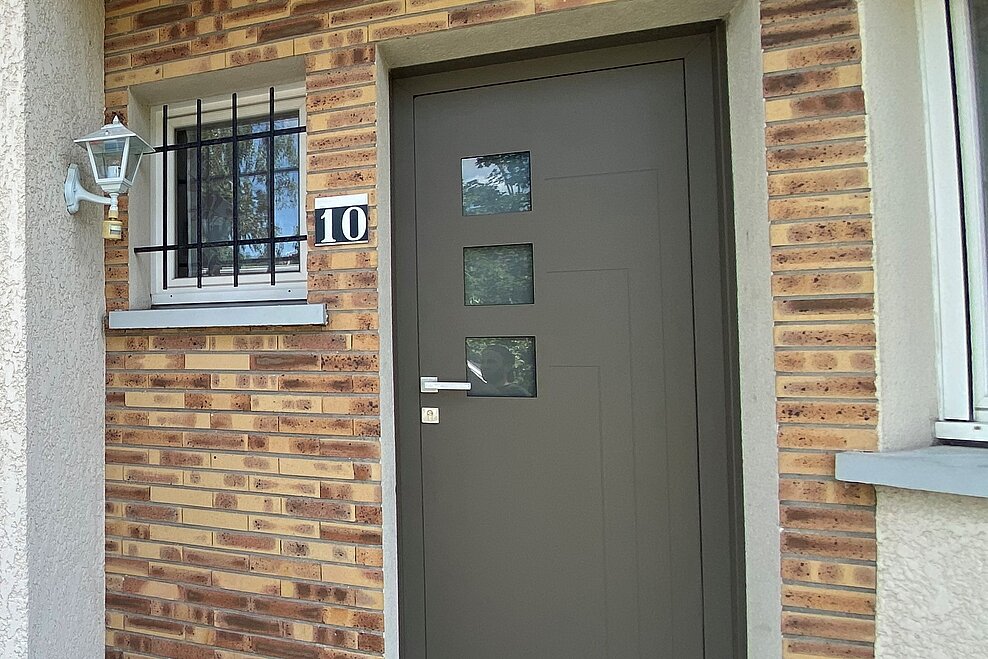 Porte d'entrée Aluminium Contemporaine ligne Carré