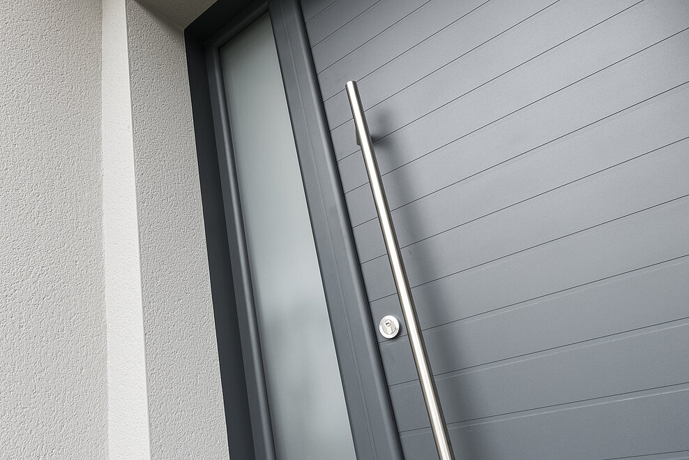 Porte d'entrée Aluminium Contemporaine ligne Horizon