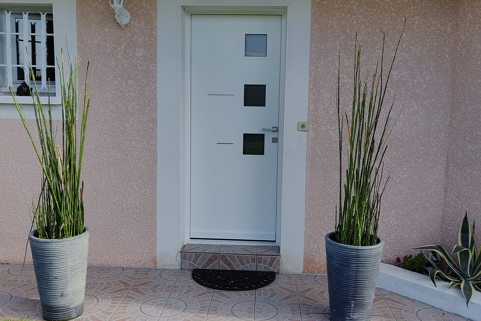 Porte d'entrée Aluminium Contemporaine ligne Carré