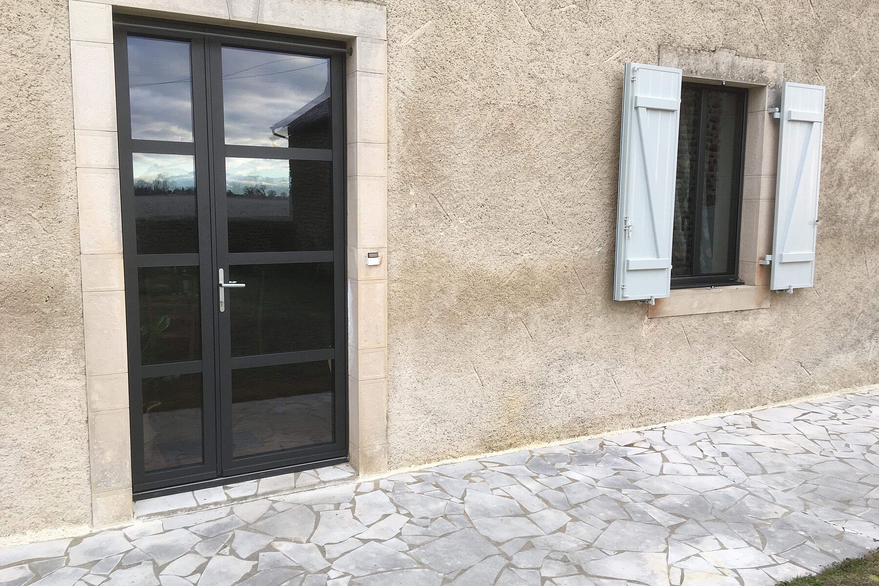 Vignette Porte d'entrée Bois Créative contemporaine ligne Longitude