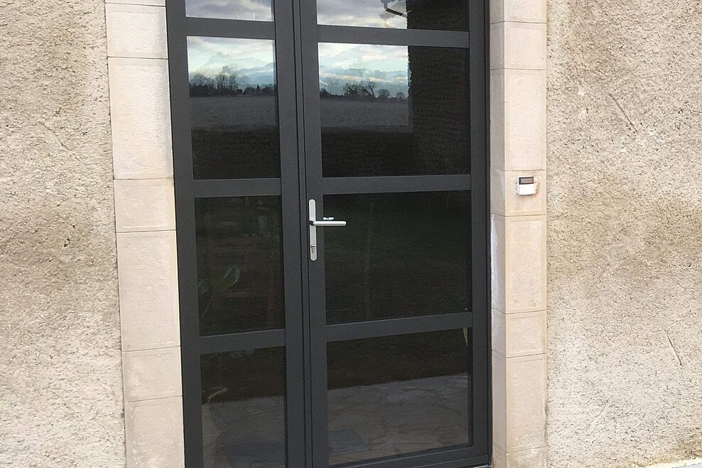 Porte d'entrée Aluminium Créative contemporaine ligne Longitude