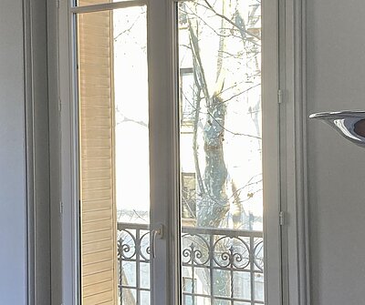 Porte-Fenêtre Bois vue d'intérieure