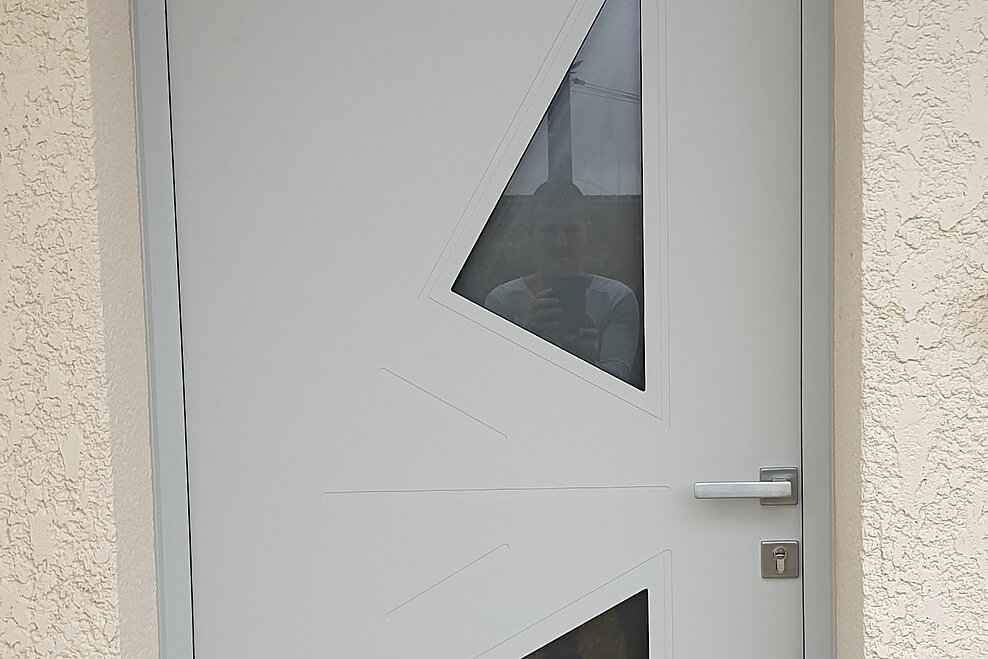 Porte d'entrée Aluminium Contemporaine ligne Géométrique