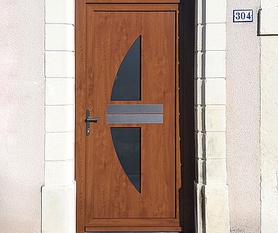 porte pvc couleur bois