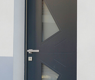 Porte d'entrée PVC en Noir