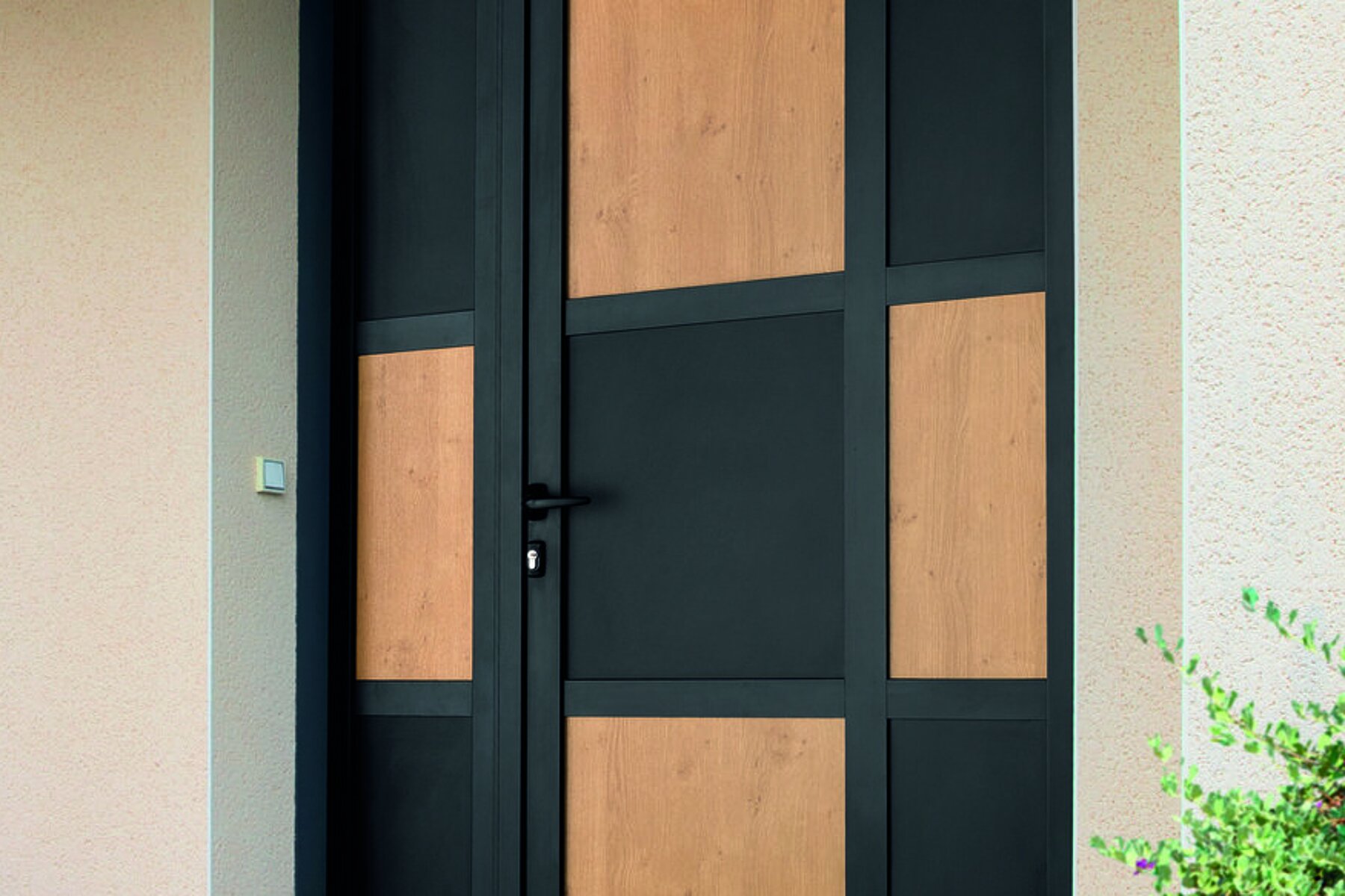Vignette Porte d'entrée Aluminium Créative contemporaine ligne Graphik