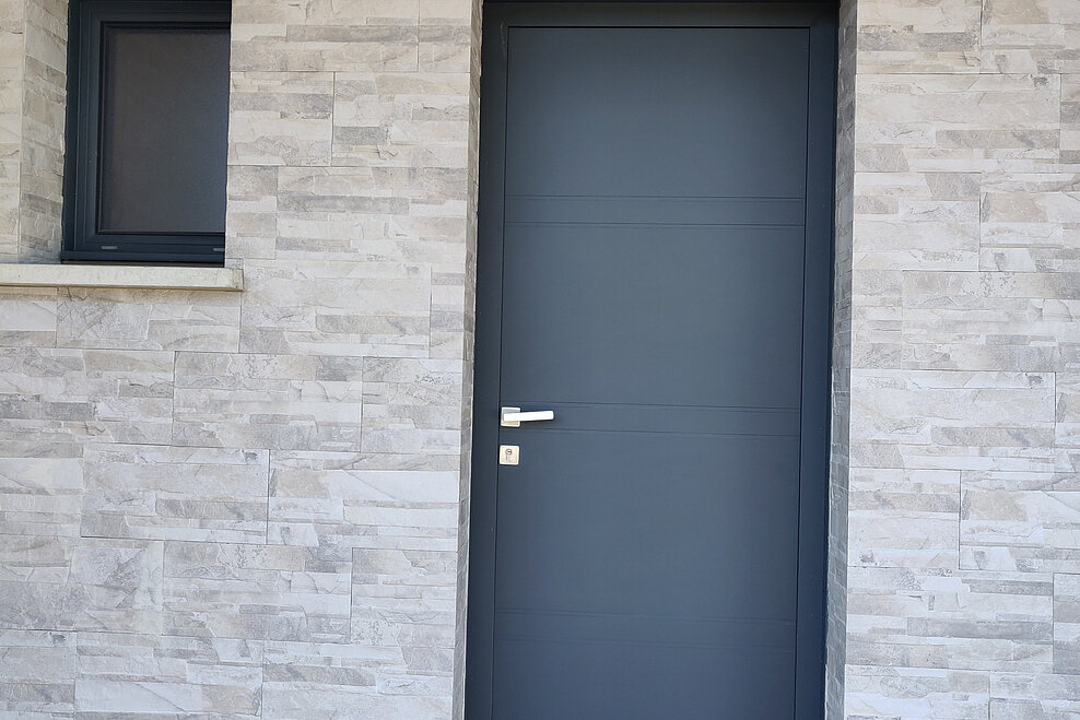 Porte d'entrée Aluminium Contemporaine ligne Horizon