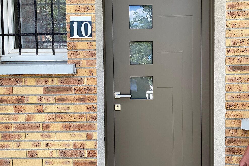 Porte d'entrée PVC Contemporaine ligne Carré